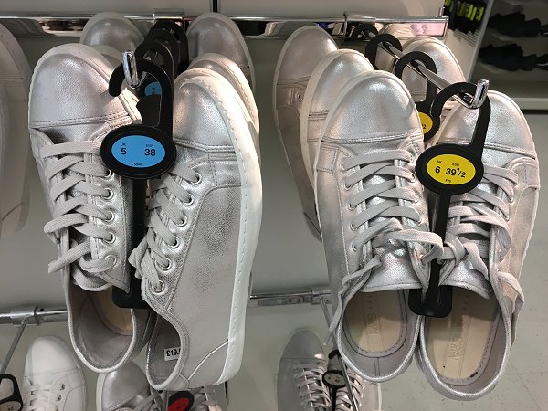 m&s silver trainers