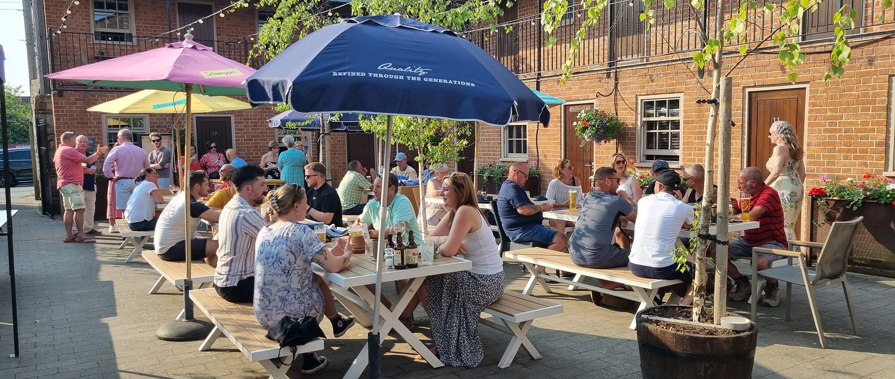 The Angel Hotel courtyard garden